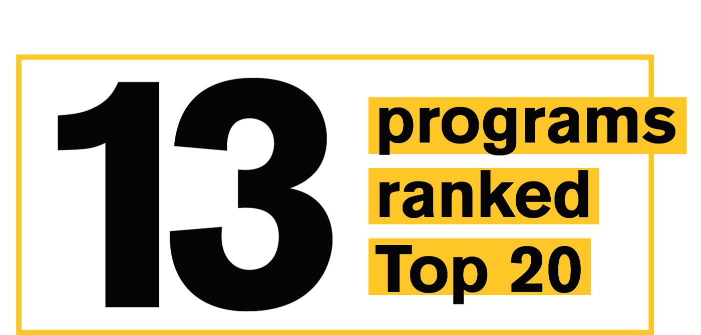 13 programs ranked Top 20