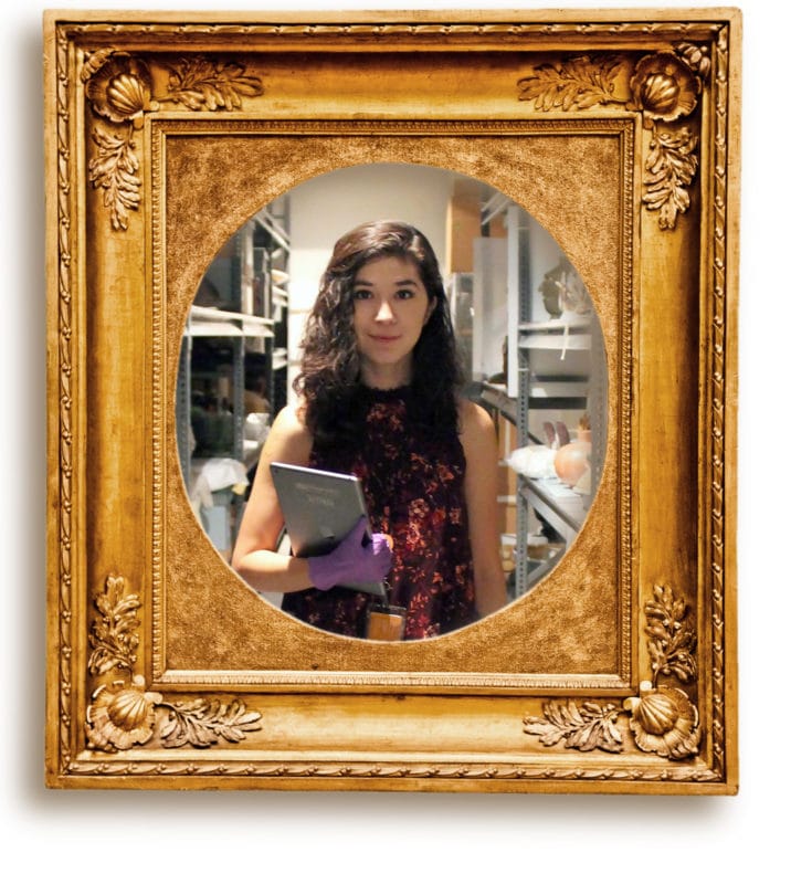 Photo of Ariana Enriquez inside a picture frame