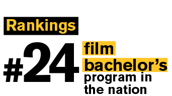 Text: Rankings #24 film bachelor's program in the nation 