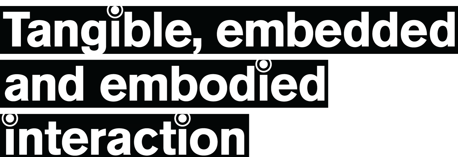 Tangible, embedded and embodied interaction (text)