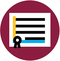 Paper degree icon