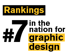 Text: Rankings #7 in the nation for graphic design